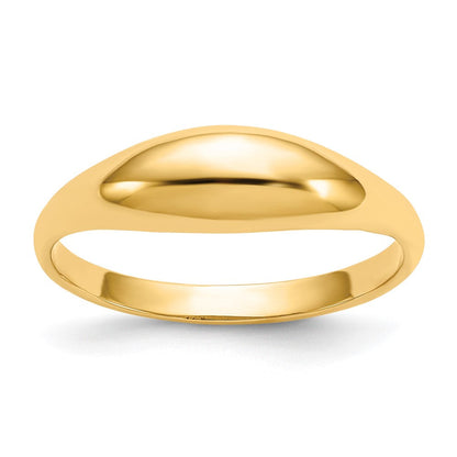 14K Gelbgold Kinder-Ring mit polierter Wölbung