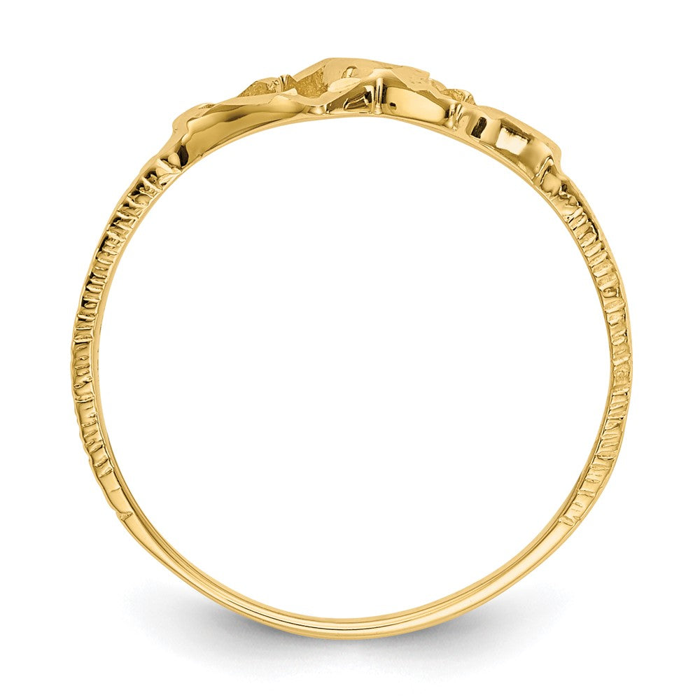 14K Gelbgold Kinder-Herzring