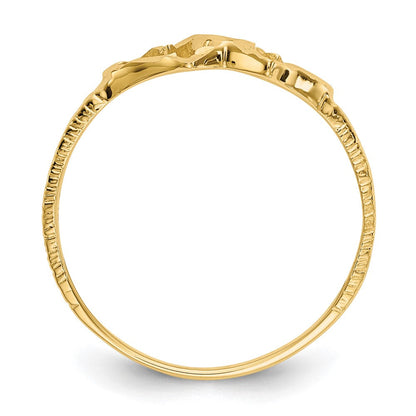 14K Gelbgold Kinder-Herzring
