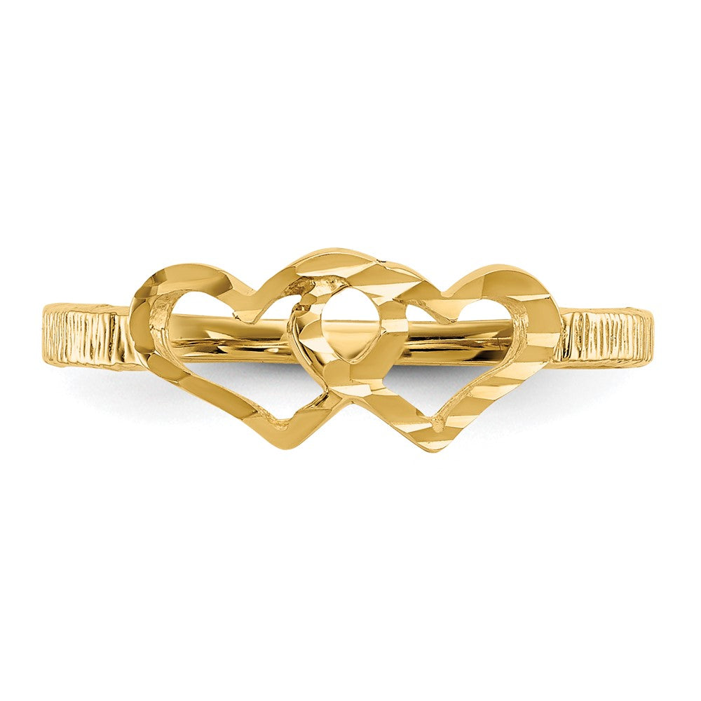 14K Gelbgold Kinder-Herzring