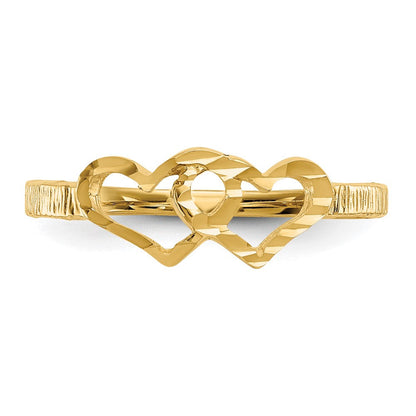 14K Gelbgold Kinder-Herzring