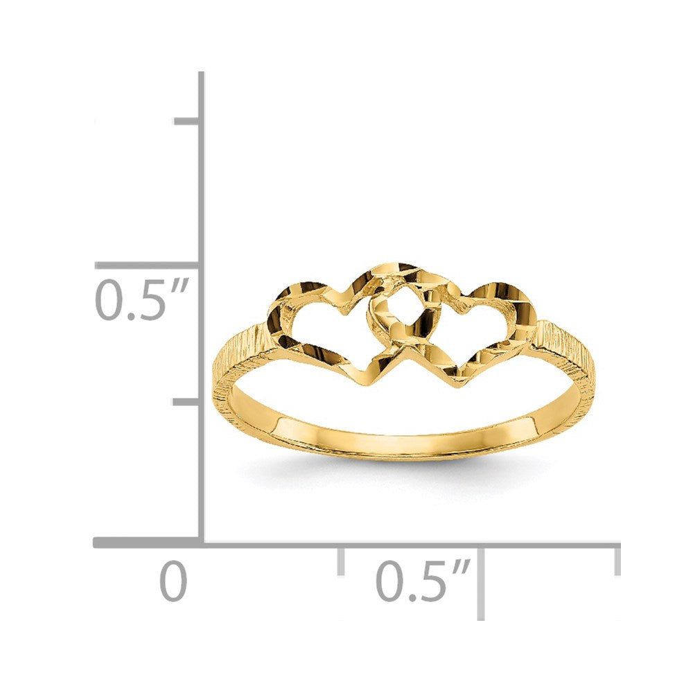 14K Gelbgold Kinder-Herzring