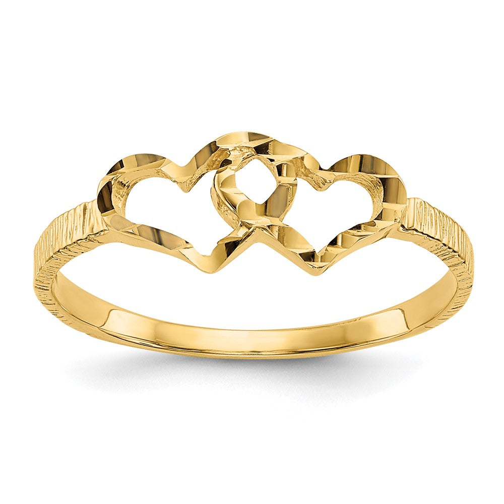 14K Gelbgold Kinder-Herzring
