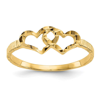 14K Gelbgold Kinder-Herzring