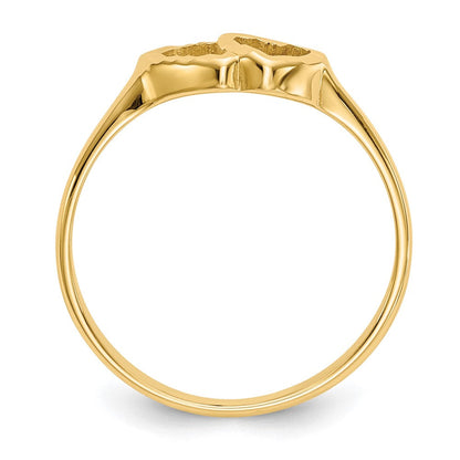 14K Gelbgold Herz-Ring für Kinder