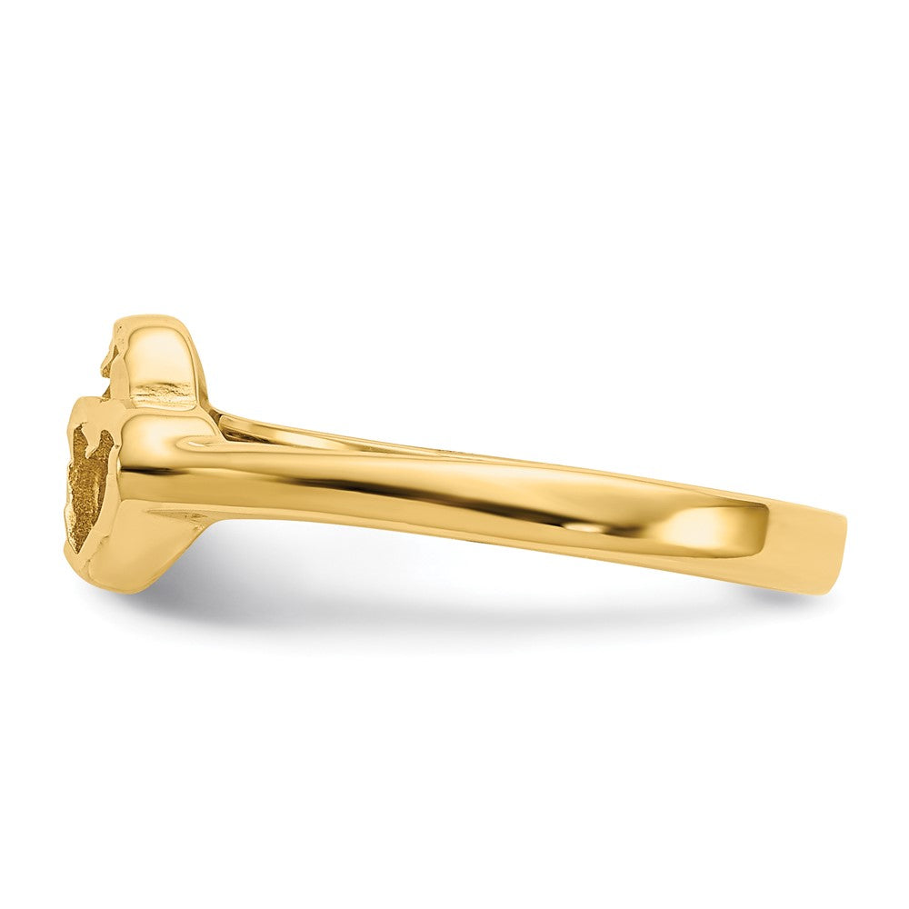14K Gelbgold Herz-Ring für Kinder