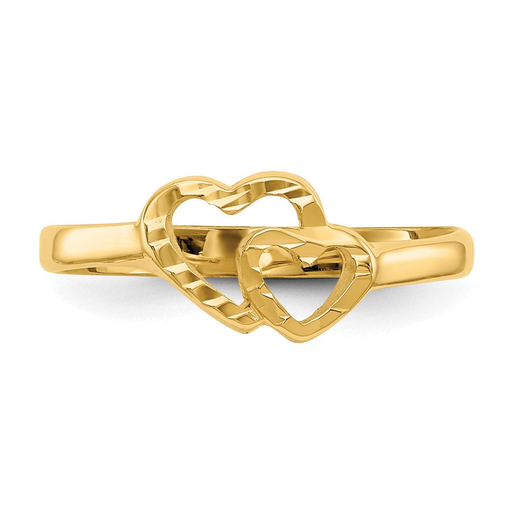 14K Gelbgold Herz-Ring für Kinder