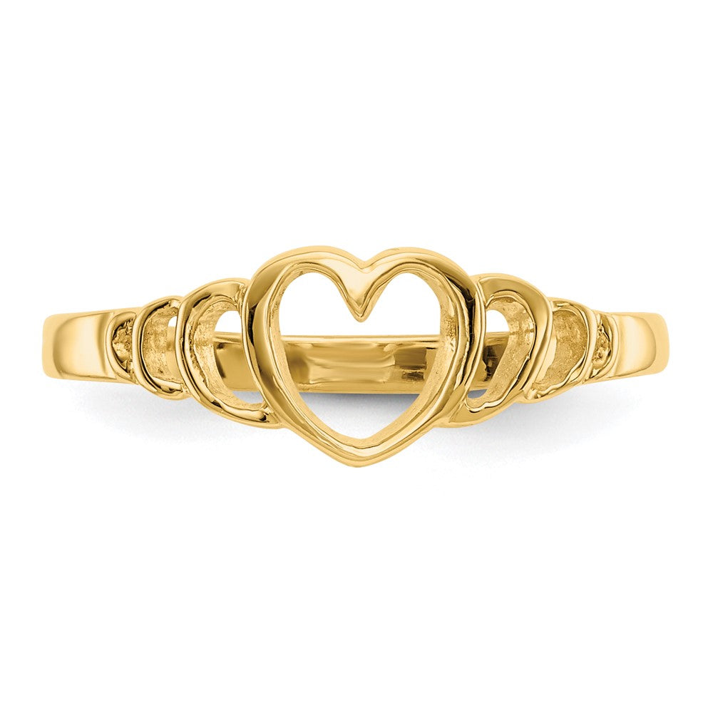 14K Gelbgold Kinder-Herzring