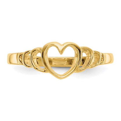 14K Gelbgold Kinder-Herzring