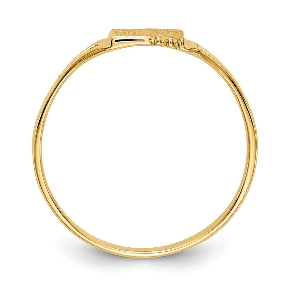 14K Gelbgold Kinderring, poliert & satiniert