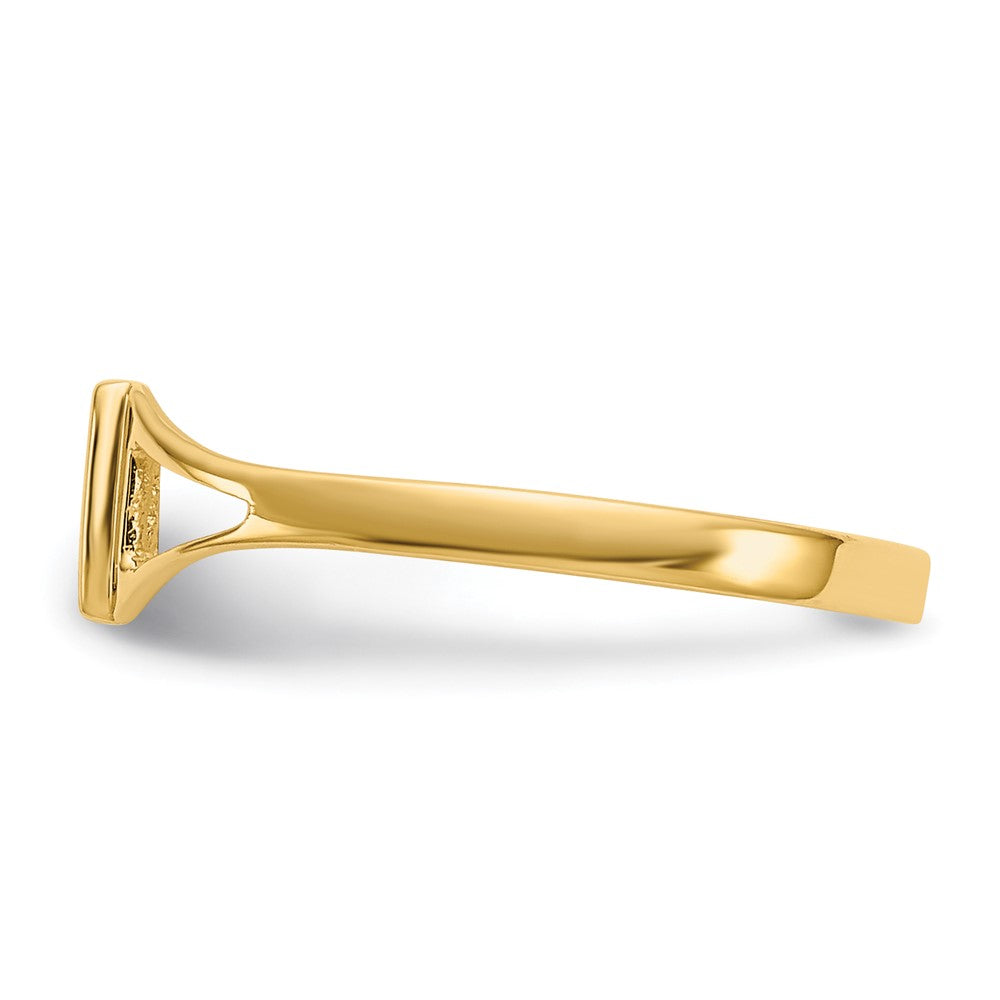 14K Gelbgold Kinderring, poliert & satiniert