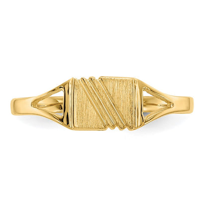 14K Gelbgold Kinderring, poliert & satiniert