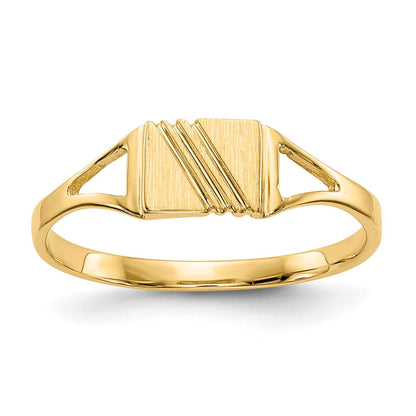 14K Gelbgold Kinderring, poliert & satiniert