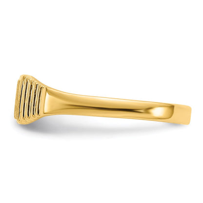 14K Gelbgold Kinderring, poliert & satiniert