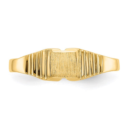 14K Gelbgold Kinderring, poliert & satiniert
