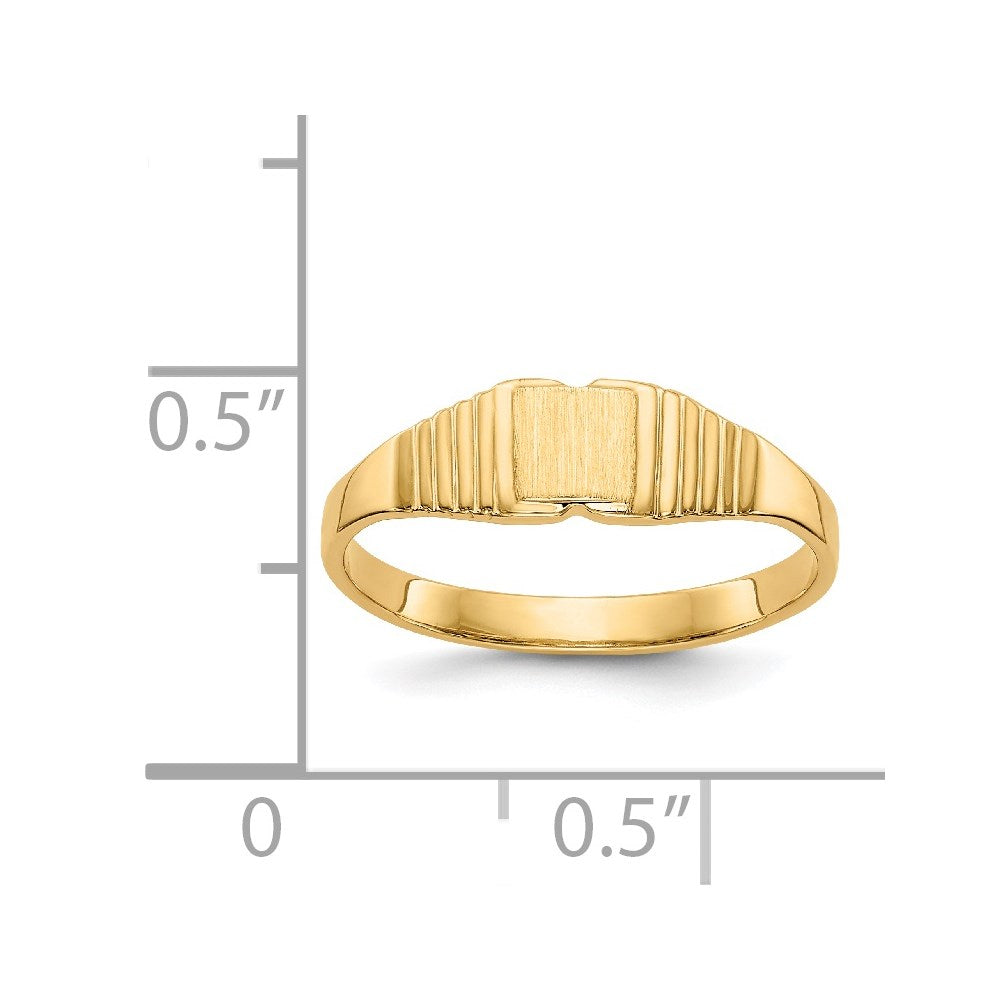 14K Gelbgold Kinderring, poliert & satiniert