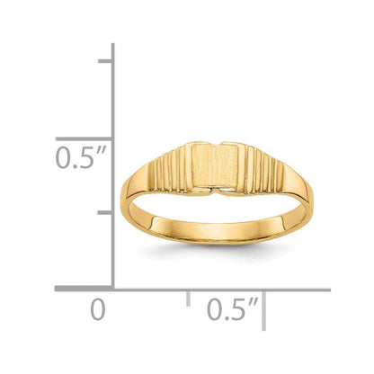 14K Gelbgold Kinderring, poliert & satiniert