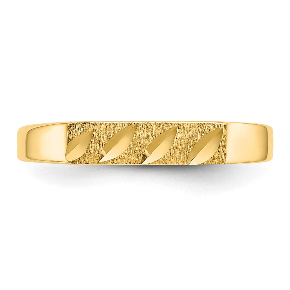 14K Gelbgold Kinder-Ring mit Diamantschliff