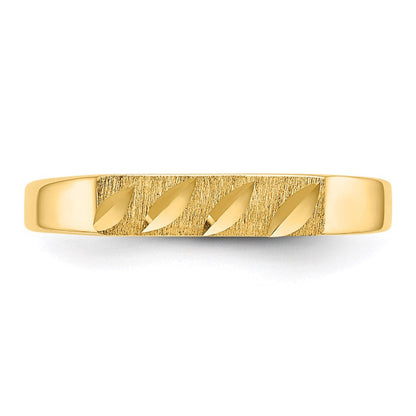 14K Gelbgold Kinder-Ring mit Diamantschliff