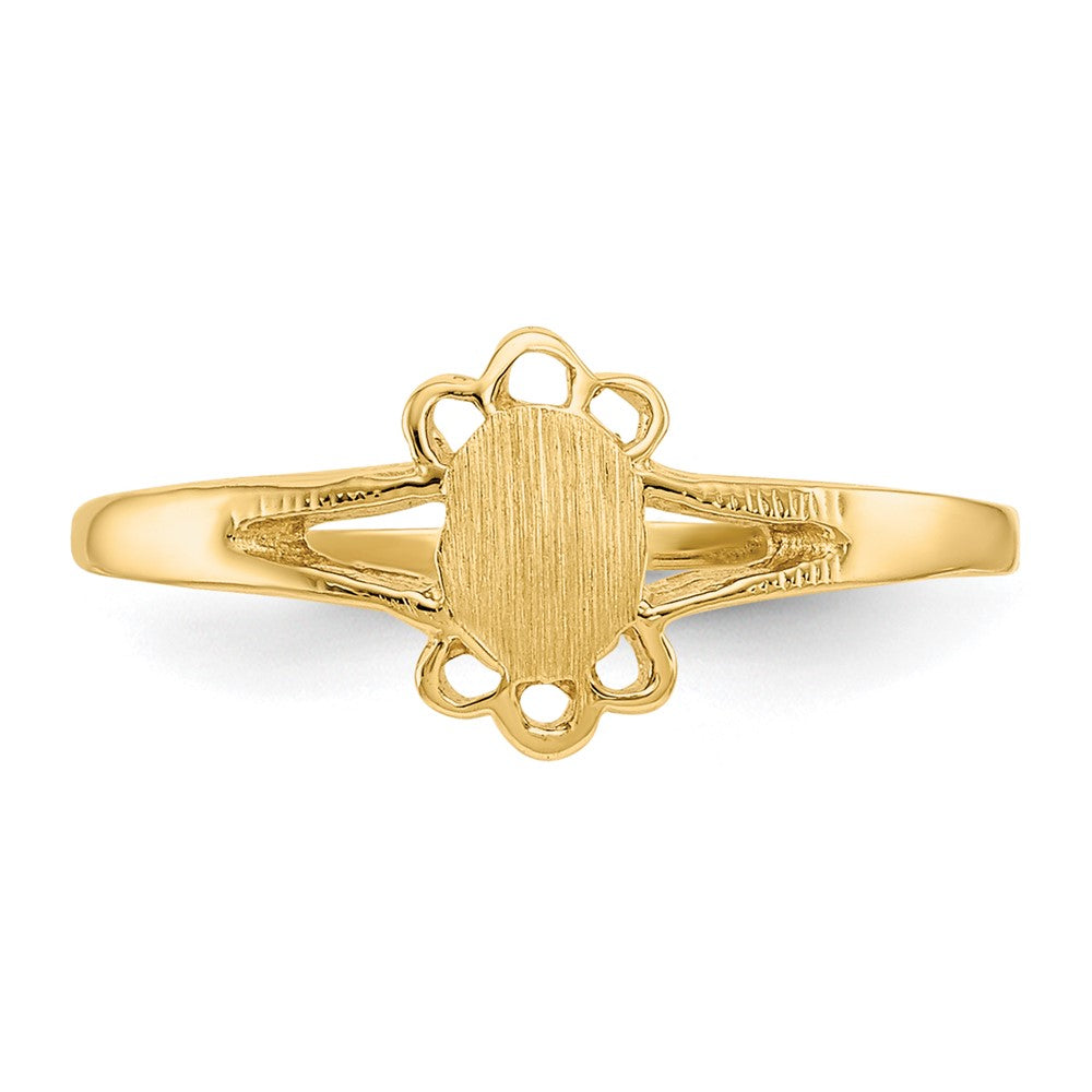 14K Gelbgold Kinder-Fantasie-Siegelring