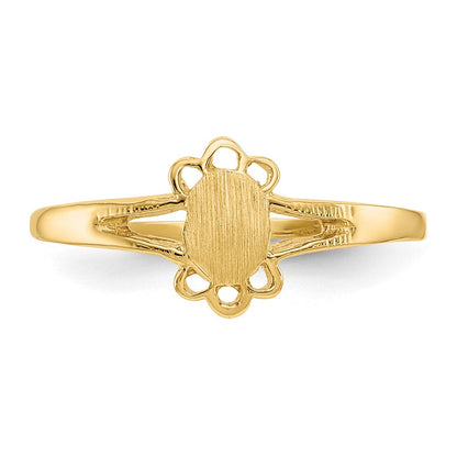 14K Gelbgold Kinder-Fantasie-Siegelring