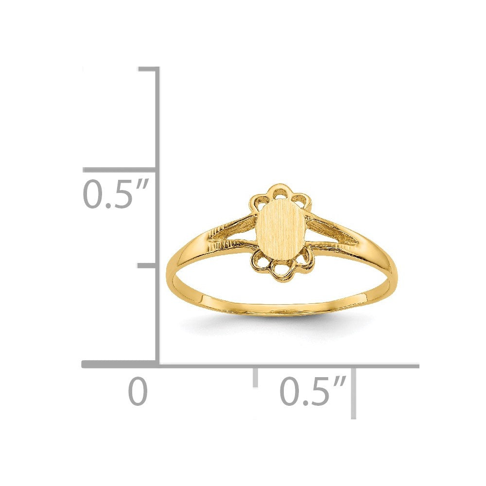 14K Gelbgold Kinder-Fantasie-Siegelring