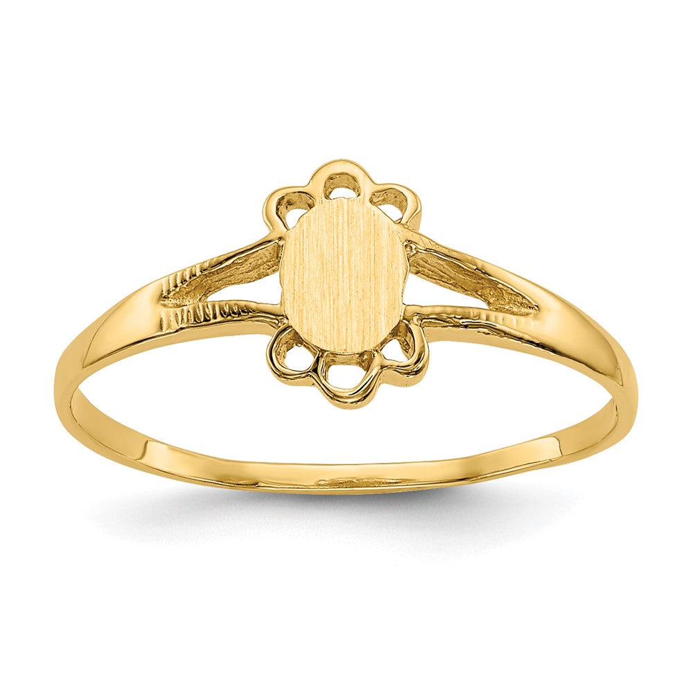 14K Gelbgold Kinder-Fantasie-Siegelring