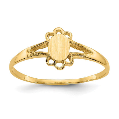 14K Gelbgold Kinder-Fantasie-Siegelring