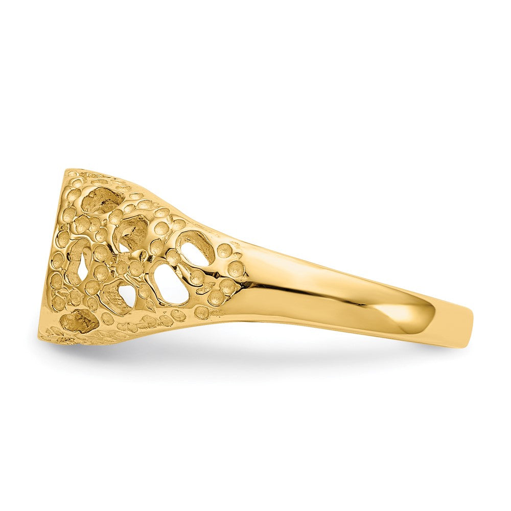 14K Gelbgold Fancy-Siegelring für Kinder