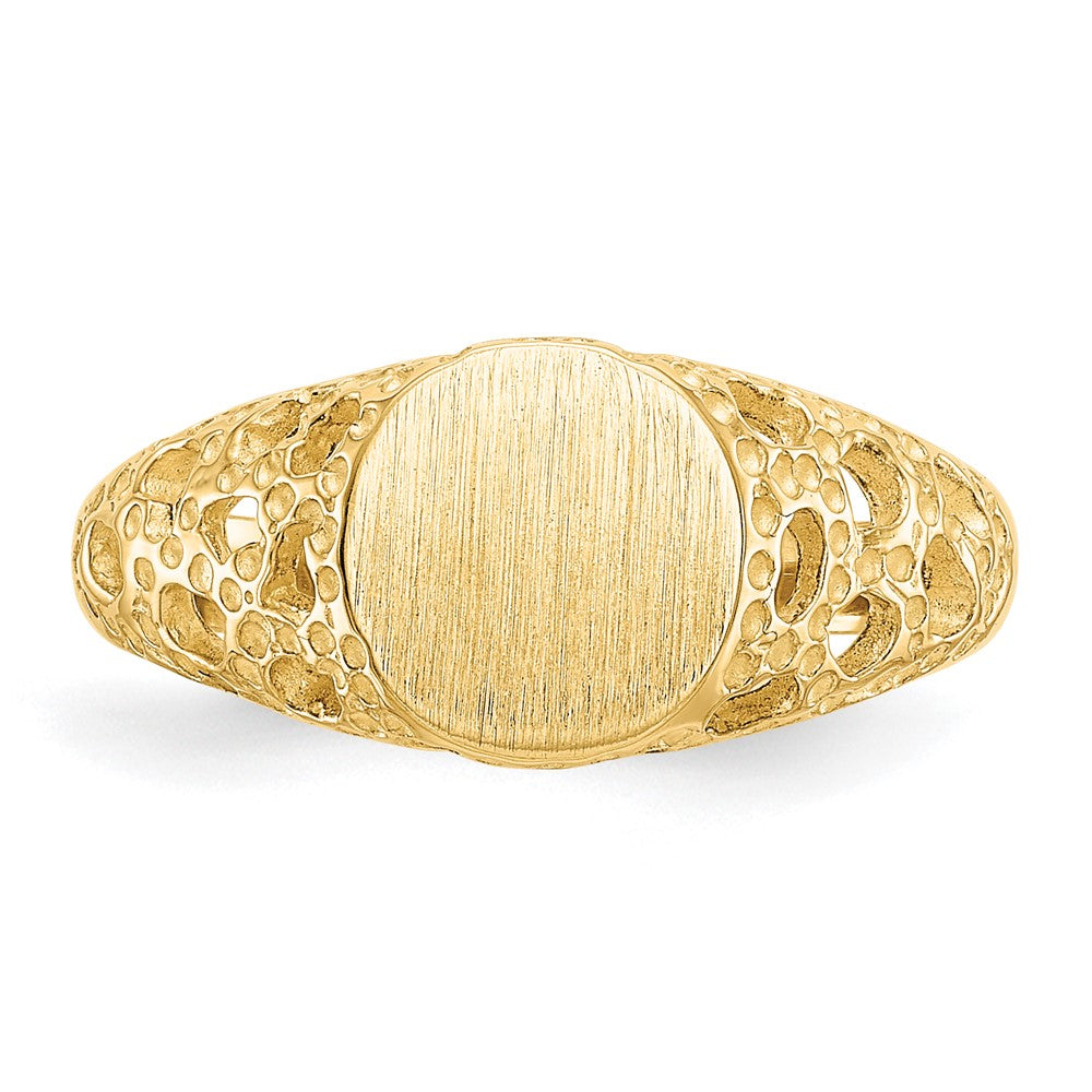14K Gelbgold Fancy-Siegelring für Kinder