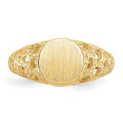 14K Gelbgold Fancy-Siegelring für Kinder