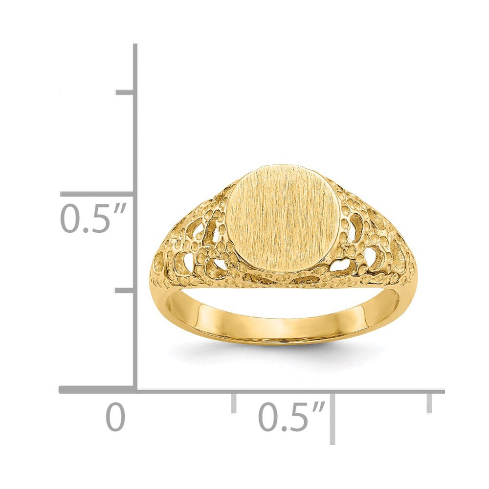 14K Gelbgold Fancy-Siegelring für Kinder