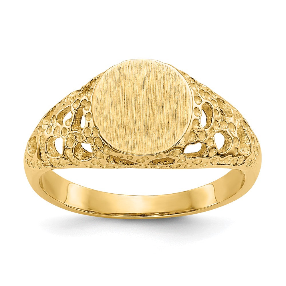 14K Gelbgold Fancy-Siegelring für Kinder