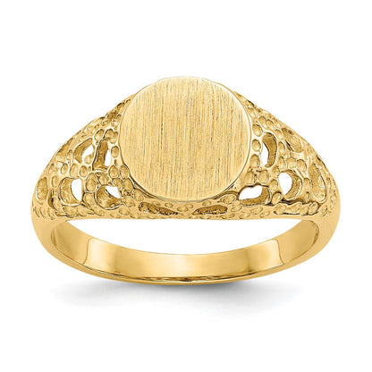 14K Gelbgold Fancy-Siegelring für Kinder