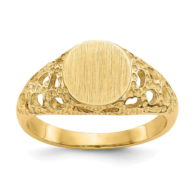 14K Gelbgold Fancy-Siegelring für Kinder