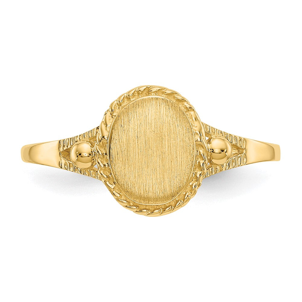 14K Gelbgold Fantasie-Siegelring für Kinder