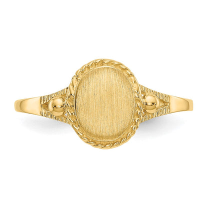 14K Gelbgold Fantasie-Siegelring für Kinder