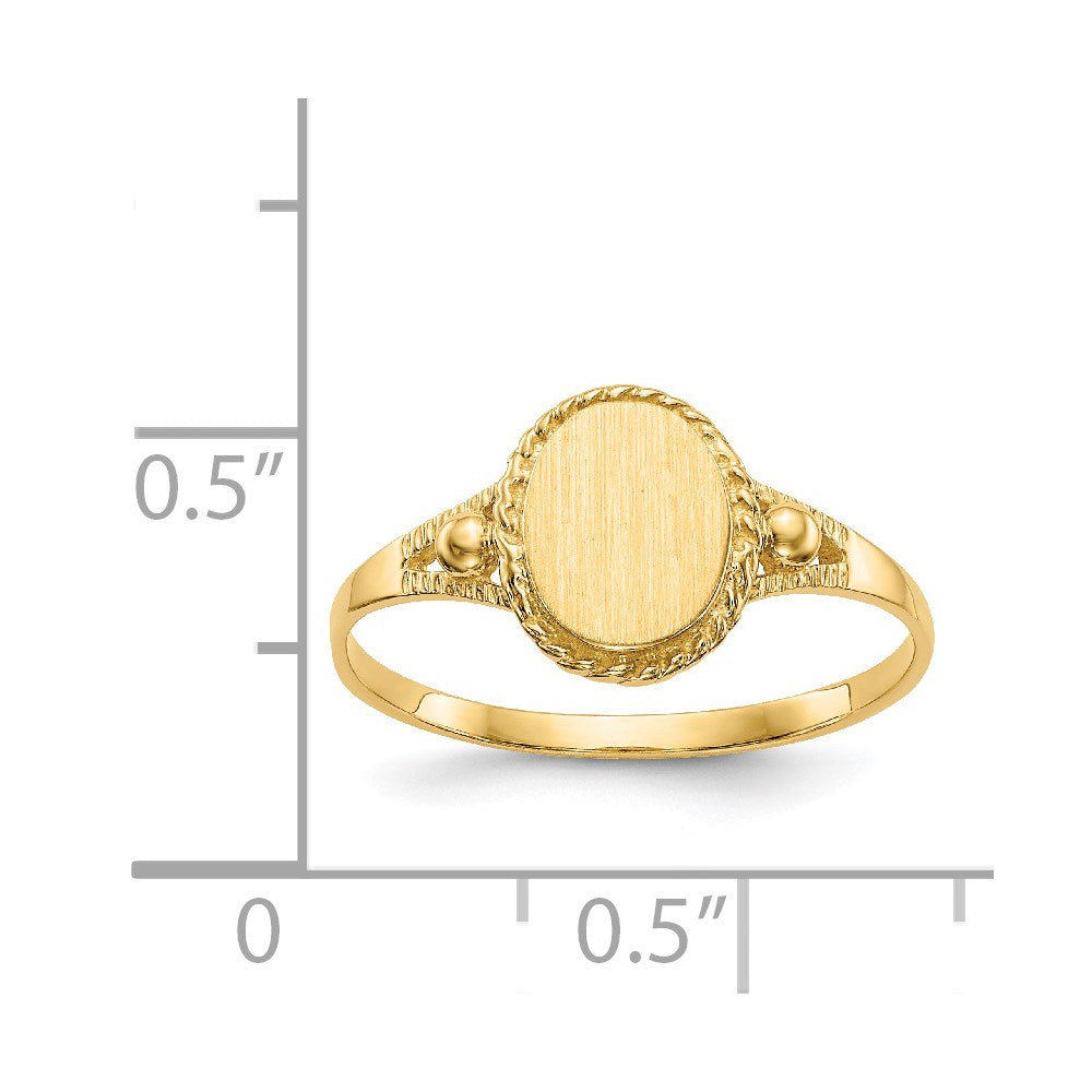 14K Gelbgold Fantasie-Siegelring für Kinder