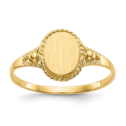 14K Gelbgold Fantasie-Siegelring für Kinder