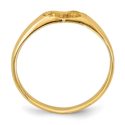 14K Gelbgold Kinder-Herzring