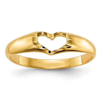 14K Gelbgold Kinder-Herzring