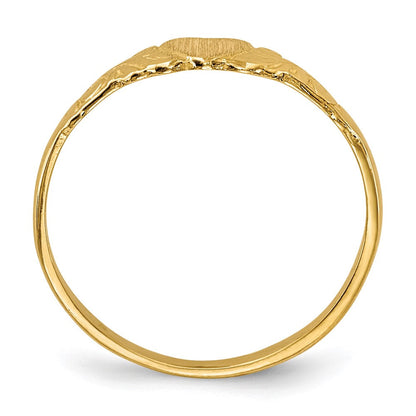 14K Gelbgold Herz-Ring für Kinder