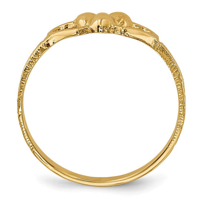 14K Gelbgold Kinder-Herzring