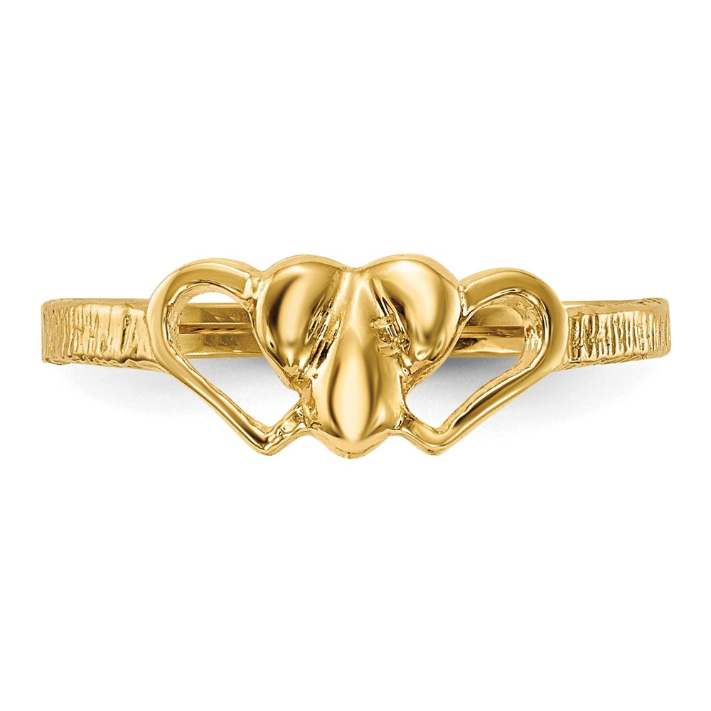 14K Gelbgold Kinder-Herzring