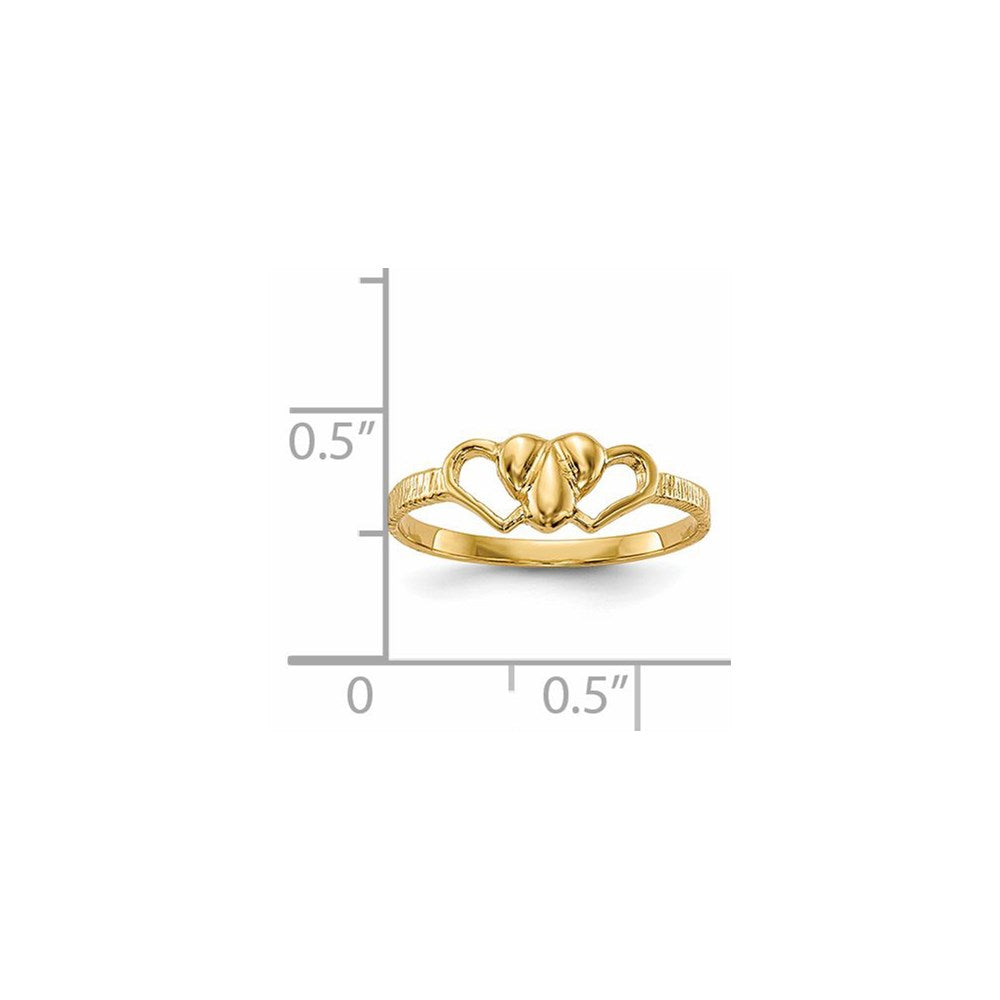 14K Gelbgold Kinder-Herzring