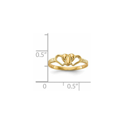 14K Gelbgold Kinder-Herzring