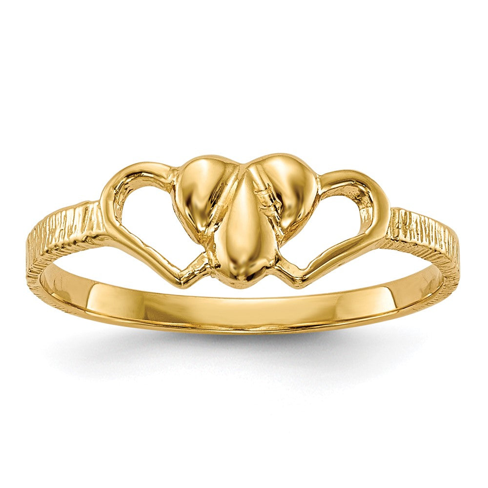 14K Gelbgold Kinder-Herzring