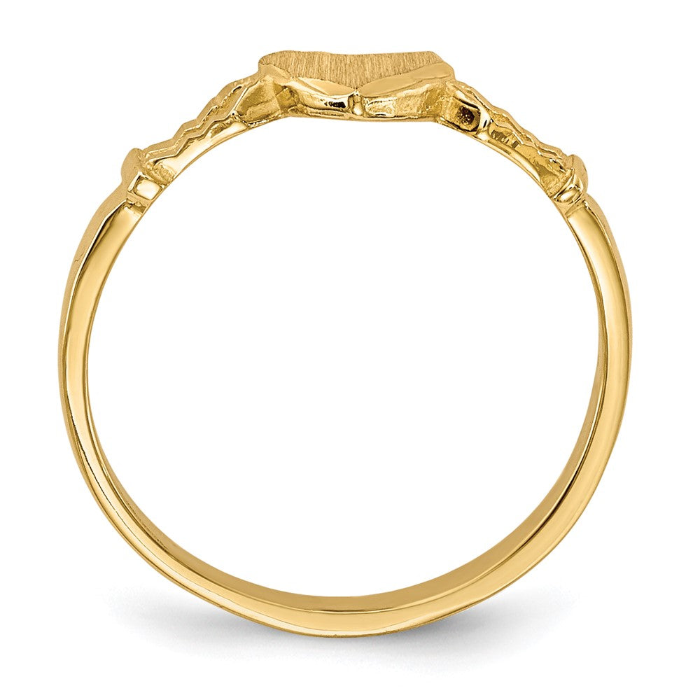 14K Gelbgold Kinder-Herzring