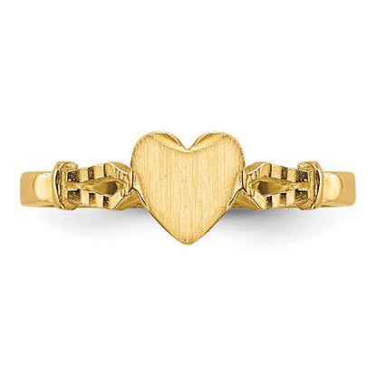 14K Gelbgold Kinder-Herzring