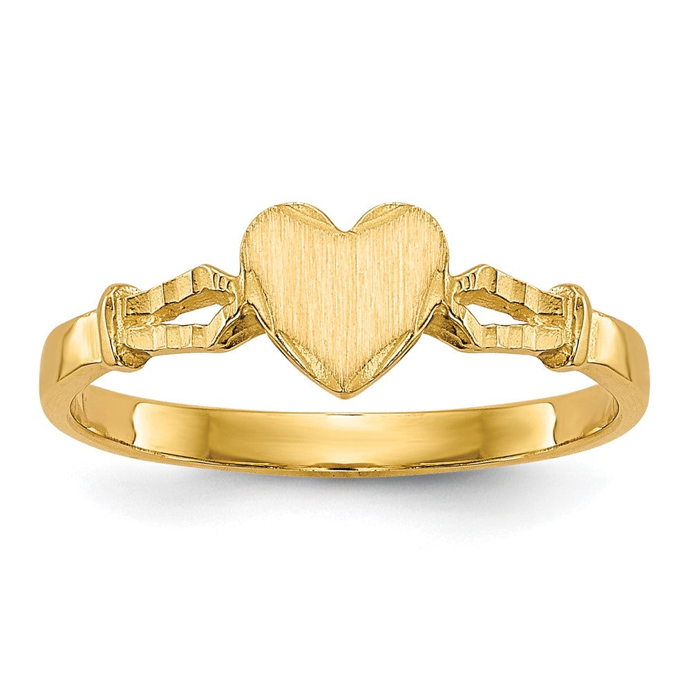 14K Gelbgold Kinder-Herzring